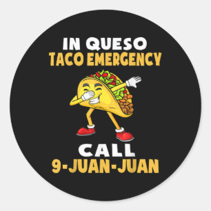 Sticker Rond À Queso Cinco De Mayo Taco Appel 9 Juan