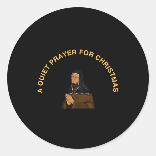 STICKER ROND A QUIET PRAYER FOR CHRISTMAS (Devant)