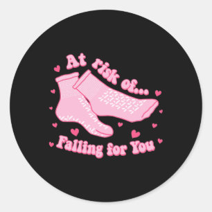 Sticker Rond À Risque De Tomber Amoureux De Vous Chaussettes An