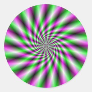 Sticker rond à roue à rotation néon