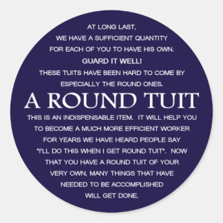 Sticker Rond A Round Tuit