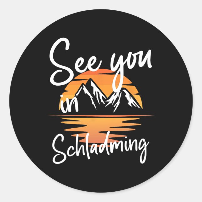Sticker Rond À Schladming Steiermark Vacances Ski (Devant)