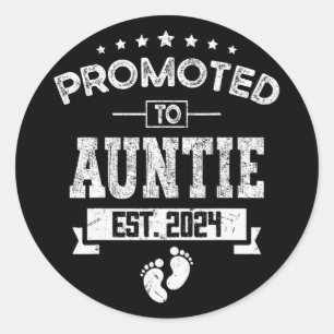 Sticker Rond À Tante 2024 Nouvelle première mère Jour 1ère
