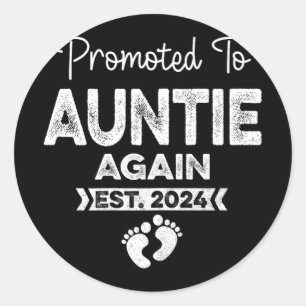 Sticker Rond À Tante Est 2024 Faire-part de grossesse 1