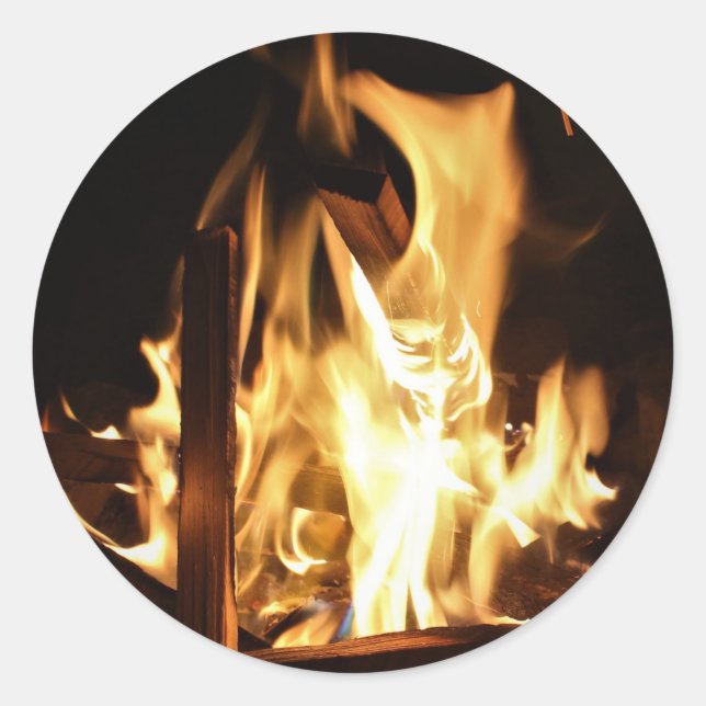 Sticker Rond A travers les flammes (Devant)