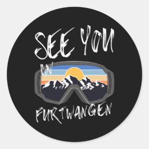 Sticker Rond A Voir À Furtwangen Allemagne Vacances Ski 1