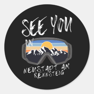 Sticker Rond A Voir À Neustadt Am Rennsteig Allemagne Vacances