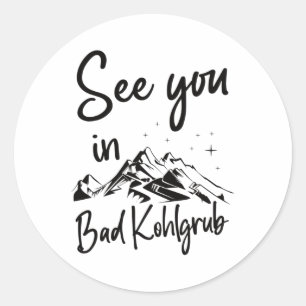 Sticker Rond A Voir Dans Bad Kohlgrub Allemagne Vacances Ski
