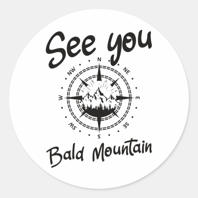 Sticker Rond A Voir Dans Bald Mountain Vacances Ski Comp (Devant)