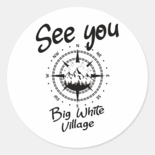 Sticker Rond A Voir Dans Big White Village Randonnées Vacances 
