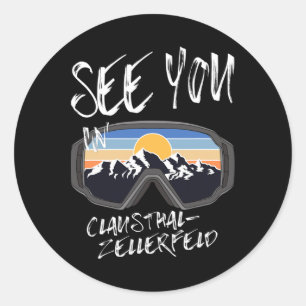 Sticker Rond A Voir Dans Clausthal-zellerfeld Vacat De Snowboar