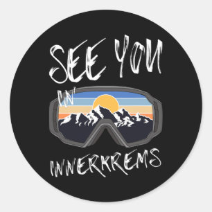 Sticker Rond A Voir Dans Innerkrems Kärnten Vacation Ski Goggin