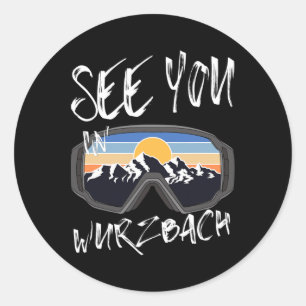 Sticker Rond A Voir En Allemagne Wurzch Vacation Ski Goggings