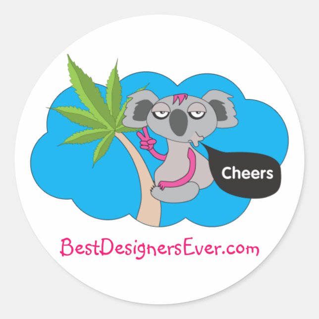 Sticker Rond À votre santé (Devant)