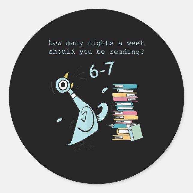 Sticker Rond A Week Should You Be Reading 67 Teacher  (Devant)