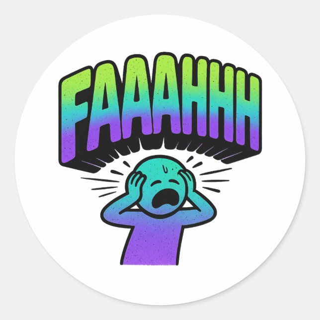 STICKER ROND AAAAAAAHHH  (Devant)