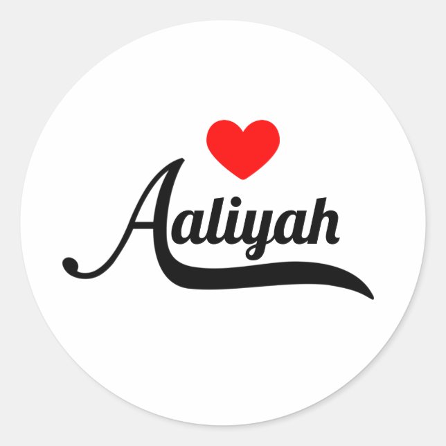 Sticker Rond Aaliyah (Devant)