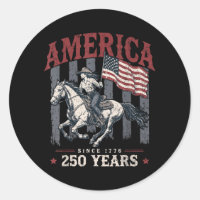 Aamerica 250 Ans Cowgirl Chevauchant Cheval Drapea