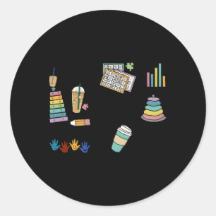 Sticker Rond Aba Analyse De Comportement Appliqué Sped Enseigna