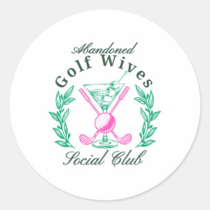Sticker Rond Abandon Golf Wives Social Club