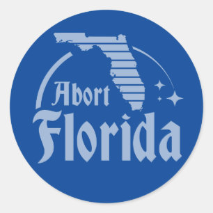 Sticker Rond Abandonner la Floride