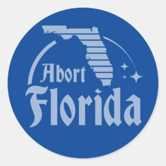 Sticker Rond Abandonner la Floride