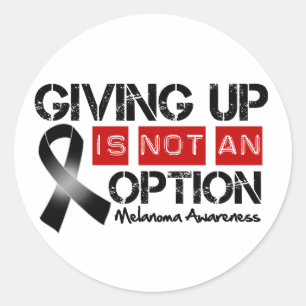 Sticker Rond Abandonner Le Melanoma N'Est Pas Une Option