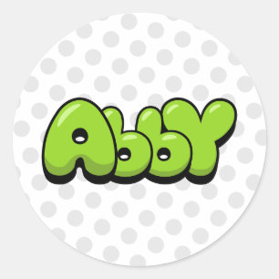 Sticker Rond Abby