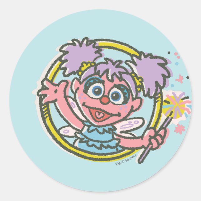 Sticker Rond Abby Cadabby Vintage (Devant)