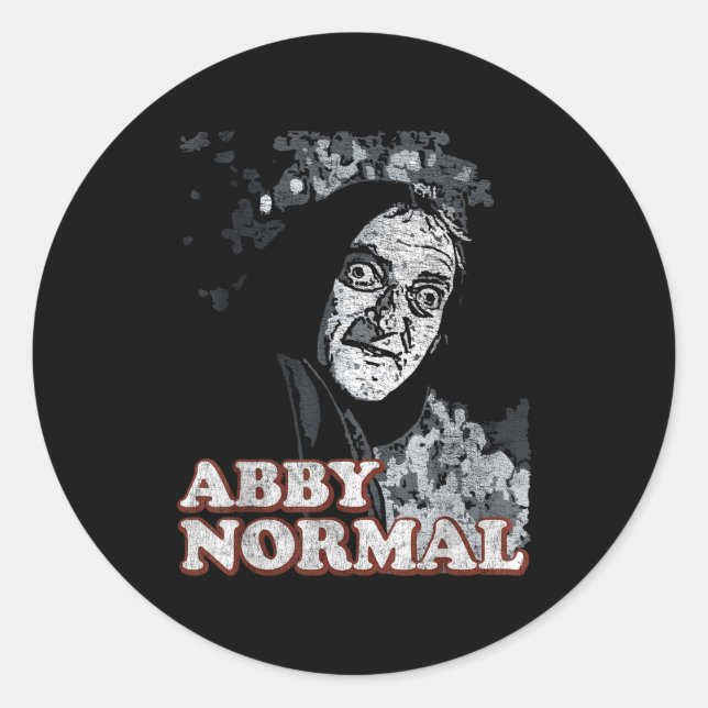 Sticker Rond Abby Normal Brain Funny Halloween  (Devant)
