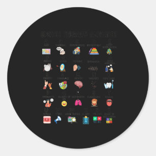 Sticker Rond Abc De L'orthophonie Alphabet Orthophoniste