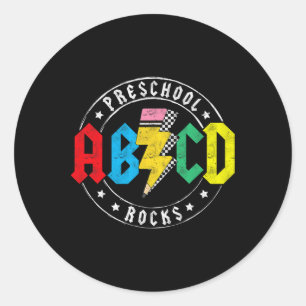 Sticker Rond Abcd Préscolaire Rocke 1er Jour Pré-maternelle Ens