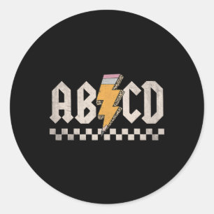 Sticker Rond Abcd Retour Dans Cl Premier Jour Retour À L'École