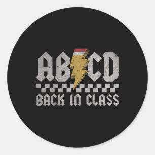 Sticker Rond Abcd Retour En Classe Premier Jour De La Rentrée E