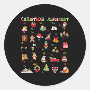 Sticker Rond Abcs Apprentissage Maternelle Enseignant Lumière d