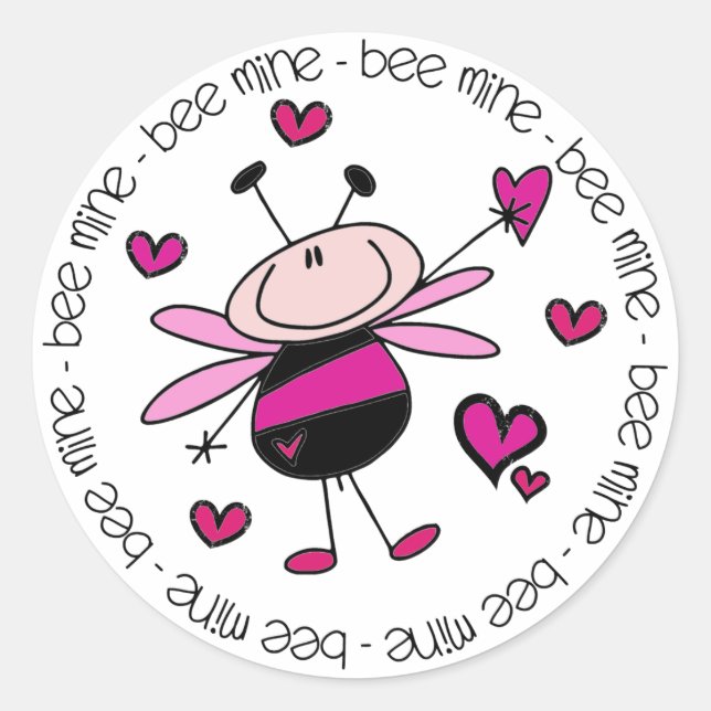 Sticker Rond Abee Mine Valentine (Devant)