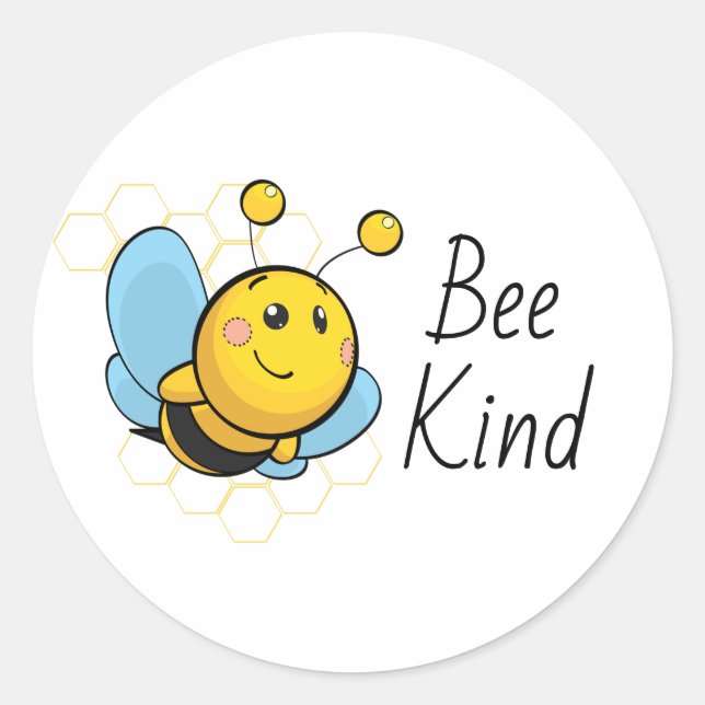 Sticker Rond Abee type mignonne (Devant)