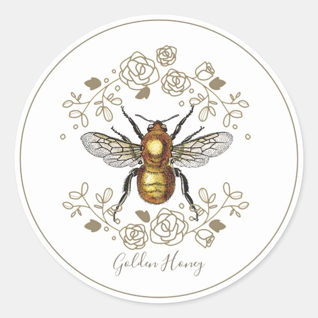 Sticker Rond Abeille (Devant)