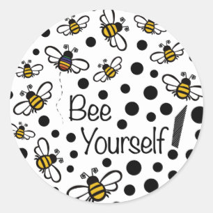 Sticker rond abeille