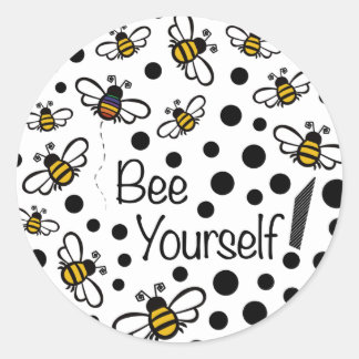 Sticker rond abeille