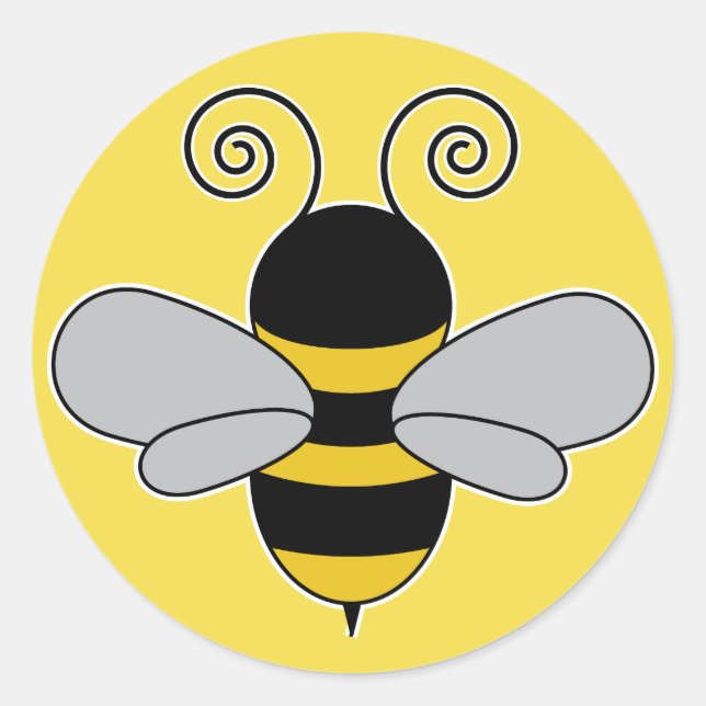 Sticker Rond Abeille apiculteur Miel abeille (Devant)