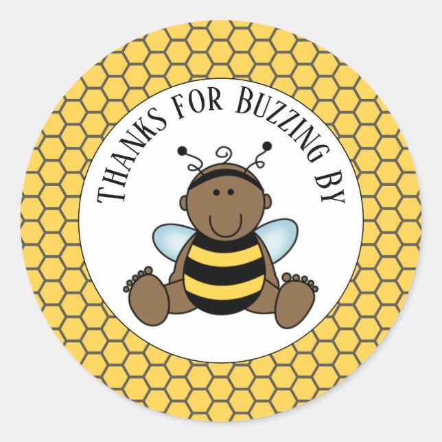 Sticker Rond Abeille Bumble Abee Bébé Classic Round Sti (Devant)