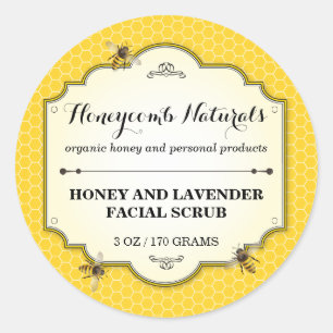 Sticker Rond Abeille faite main