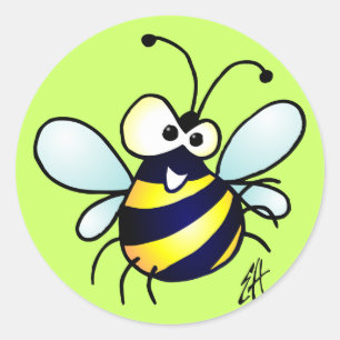 Sticker Rond Abeille gaffante
