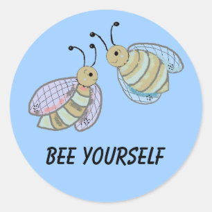 Sticker Rond Abeille toi-même