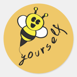 Sticker Rond Abeille vous-même !