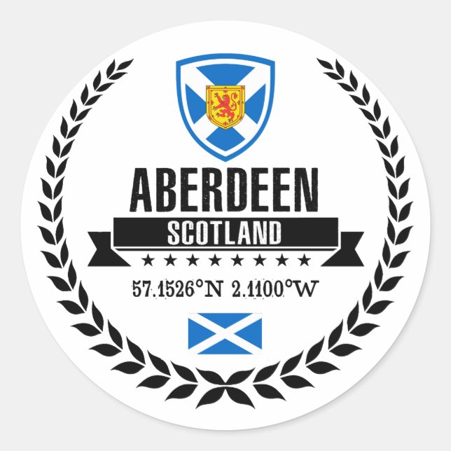 Sticker Rond Aberdeen (Devant)