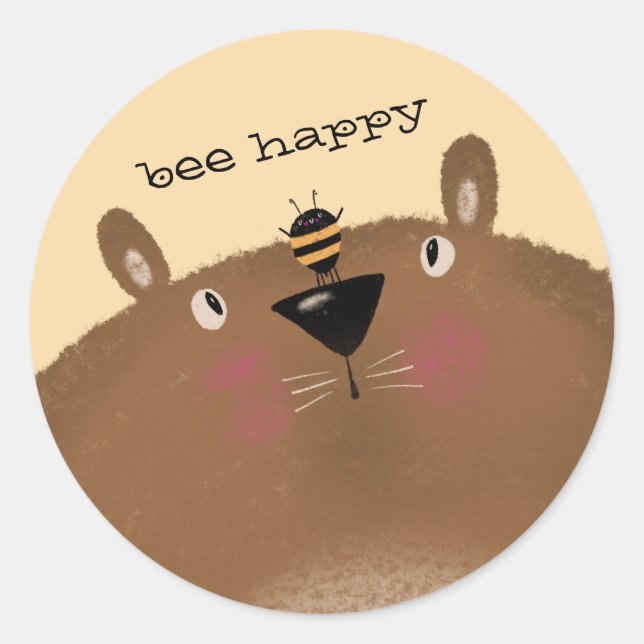 Sticker Rond Abey Happy (Devant)