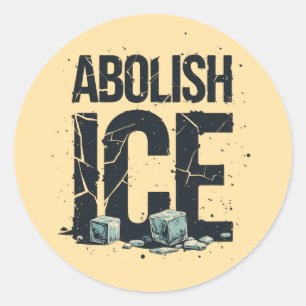 Sticker Rond Abolir la ICE - Militant des droits de l'homme aux