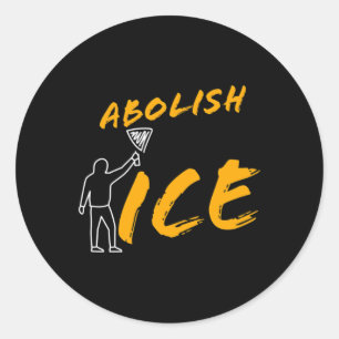 Sticker Rond Abolir La Manifestation Sur La Glace Et Résister À